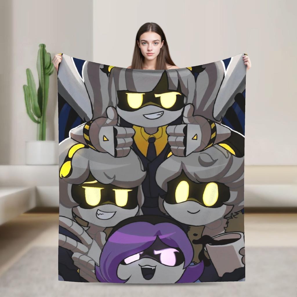 Murder Drones  Blanket Uzi Doorman Wool Funny Breathable Throw Blanket for Bedspread  Winter