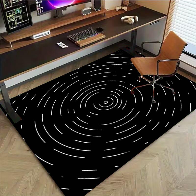 1PC Circles Lines Anti-slip carpet, suitable for Office, bedroomand playrooms. It can also be used as a sofa footrest cover-W29