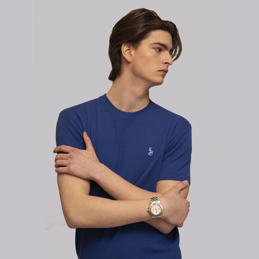 Royal Club Holiday Rch Huxley Short Sleeve Knit T-Shirt Blue L