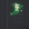 Luminous Cartoon Switch Sticker Wing Girl Butterfly Glow In The Dark Decoration Sticker Kid Room Decor