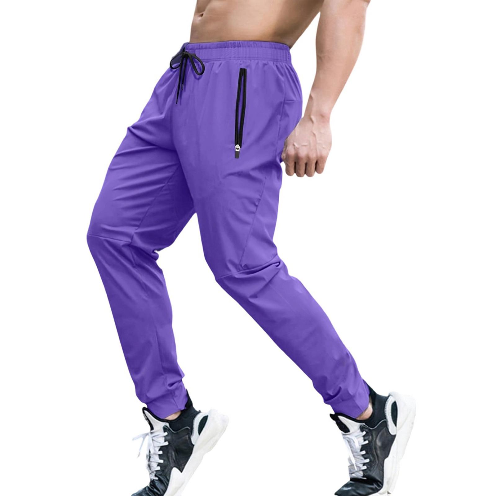 

Casual Speed Drying Trendy Running Sports Pants Men s Fashion Pants L фіолетовий
