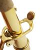 2 PCS Saxophone Neck Brass Mouthpiece Metal Sax Curved Necks and Straight Neck for Soprano Saxophone Instrument