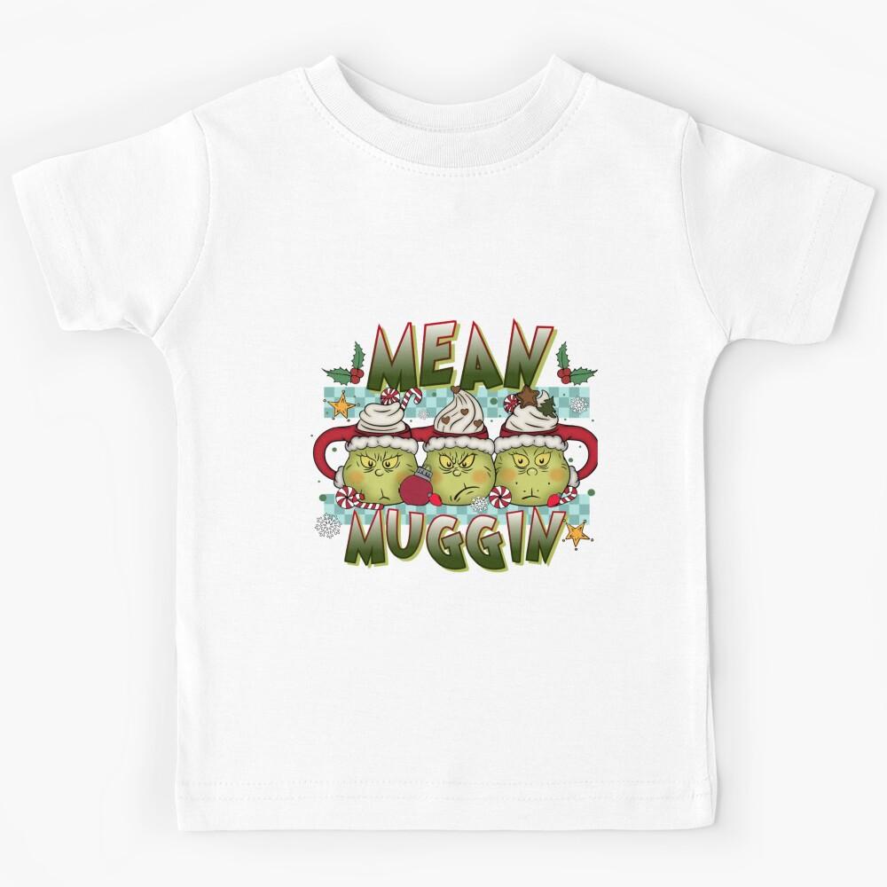 Grinch Mean Muggin – Funny Christmas Mug Faces Holiday Art Kids T-Shirt 110
