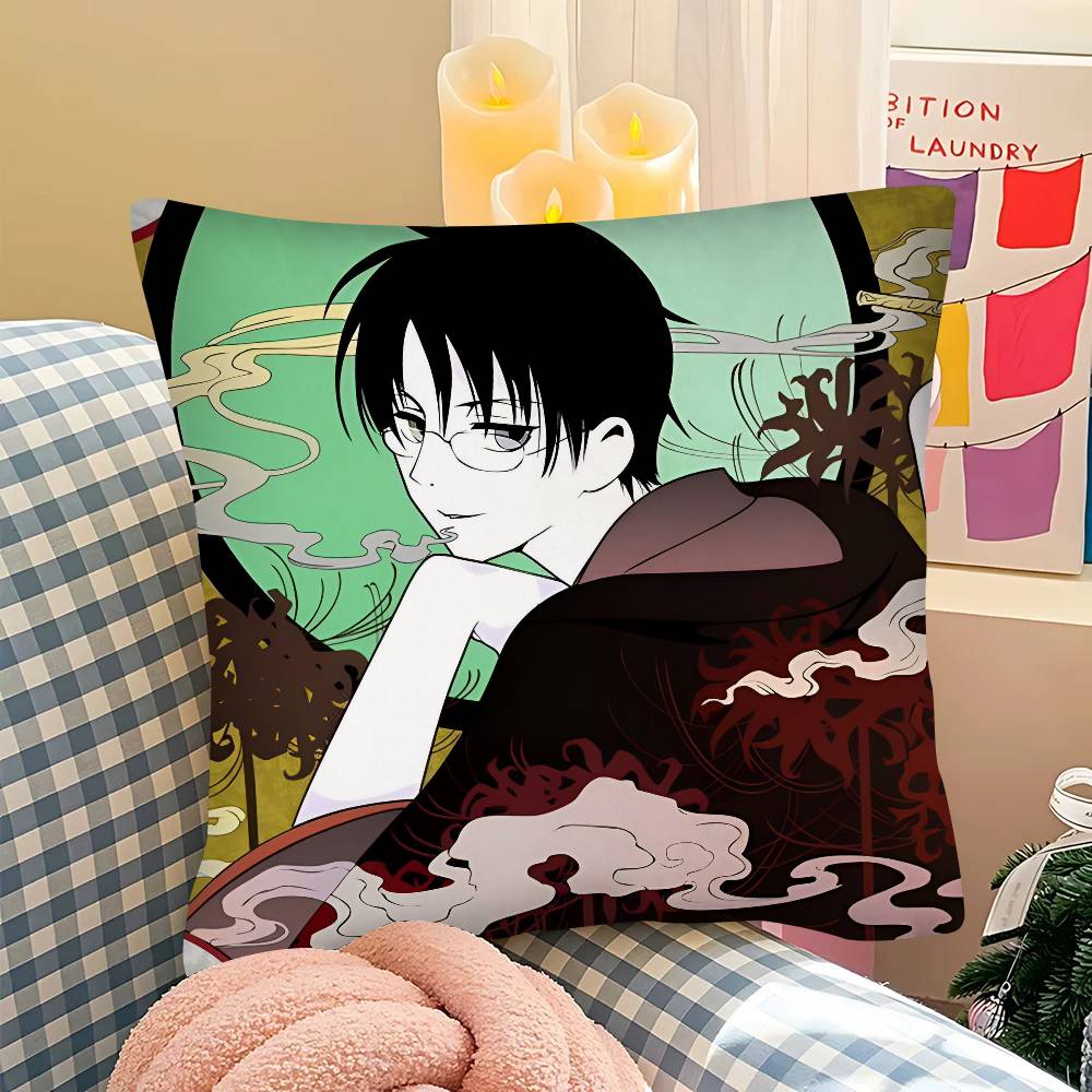 pc Classic Retro Anime XXXHoLiC Pillow Case Fashion Square Pillowcase Bedroom Sofa Room Ins Decoration Leisure