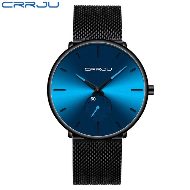 CRRJU 2150 Unisex Wasserdichte Mesh-Band Ausdrucksuhr