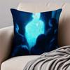 BBlues Hour Art Cushion Cover Pillowcase Antidustmite Invisible Zipper Short Plush Sofa Cushion