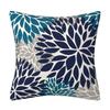 Set Of 2 Pillow Covers 18X18Inch Linen Square Throw Pillow Case,Farmhouse Modern Floral Flower Pillow Covers For Couch Sofa