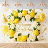 Lemon Pattern Backdrop Birthday Party Decoration Background Mediterranean Scenery Photography Backdrop Banner Supplies Props1709