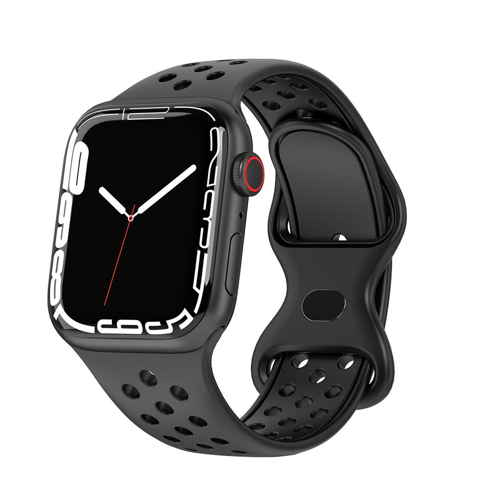Silicone Strap for Apple Watch Band Ultra2 49mm Series 9 8 7 41mm 45 Mm 38mm 42mm Sport Bracelet iWatch 7 6 SE 5 4 3 44mm 40mm