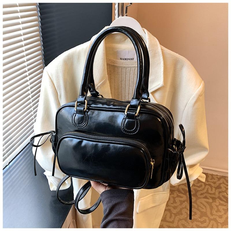 

Fashion backpack spring new simple casual backpack feeling hand carry tote bag handbag women чорний