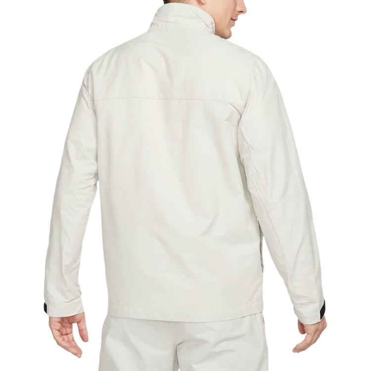 Nike Solid Color Stand Collar Zipper Long Sleeve Jacket Men jackets White CZ9922-072