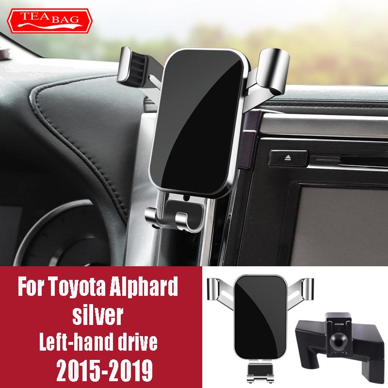 Car Styling Phone Holder For Toyota Alphard 2015-2019 2020 2021 LHD RHD Auto Gravity GPS Navigation Bracket Interior Accessories