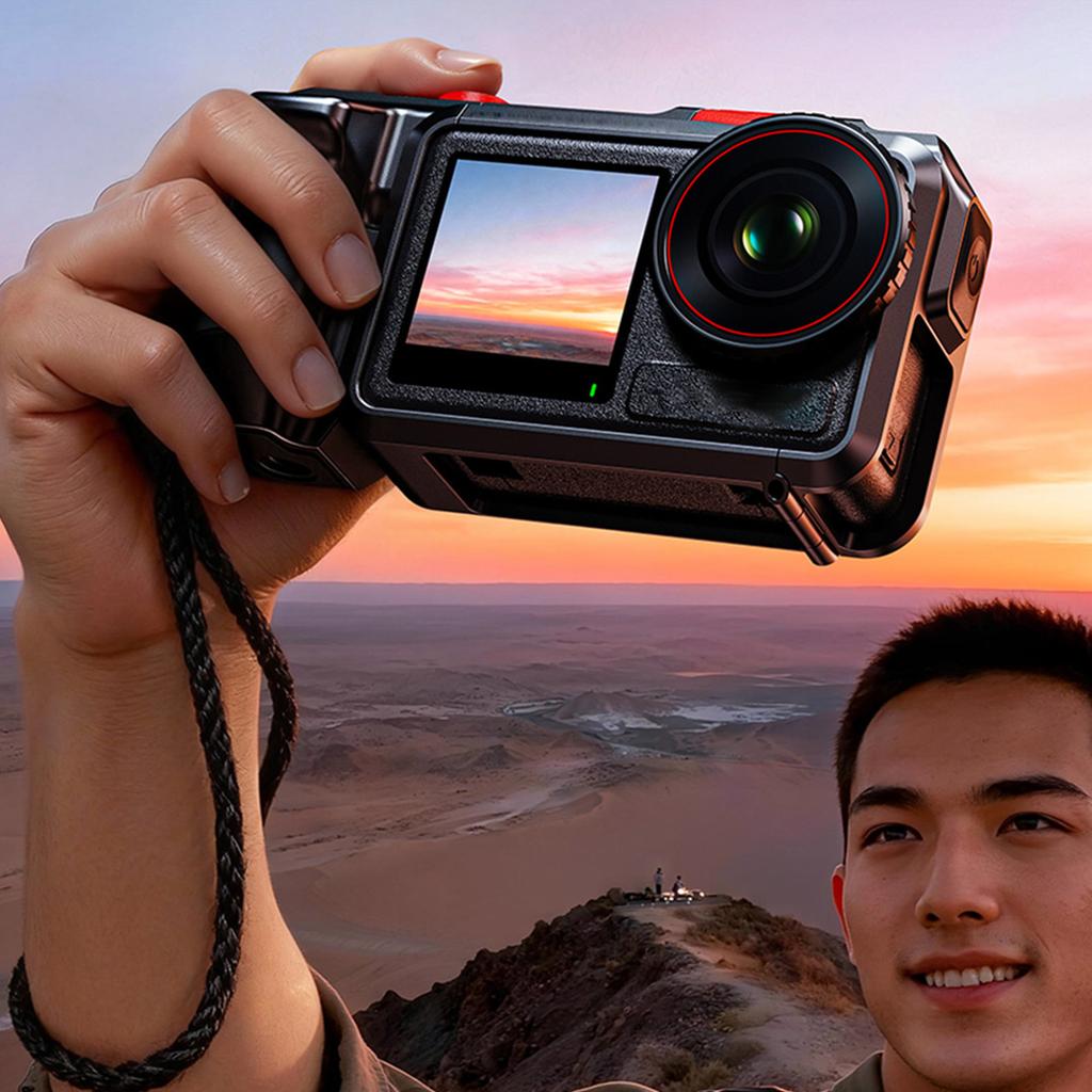 Metal Cage Camera Grip Holder for  Osmo Action 5 Accessories Camera Grip Handle Holder Set with Shutter Button
