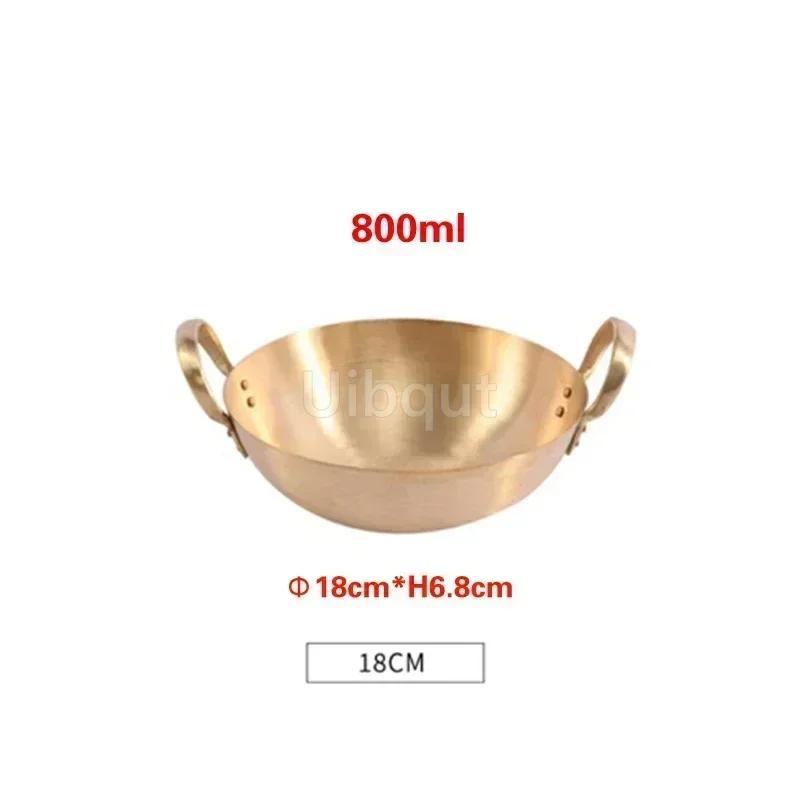 Southeast Asian style tableware Two-ear pot Rice cooker Brass Thai Cuisine soup pot Curry pot with two ears Thai tableware