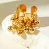 Accessories, Bohemian Pearl Fringed Exaggerated Retro Ring, Metal Open Ring