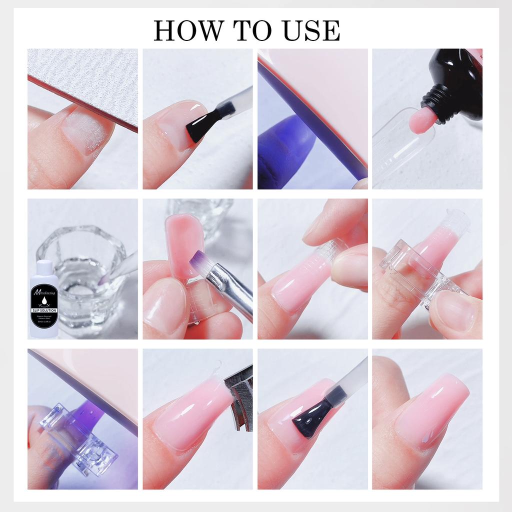 Nail Art Tools Kit 15ml Extension Gel Cat Eye Gel Polish 10pcs Set No UV Light Needed Beginner Set