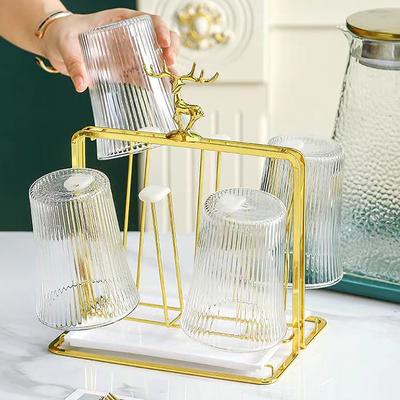 Minimalistischer Tassenbecher Abtropfständer Halter Eisen Langlebiger Becherhänger für Glasbecher Teetasse Dekoration Aufbewahrungsregal Organizer Halter