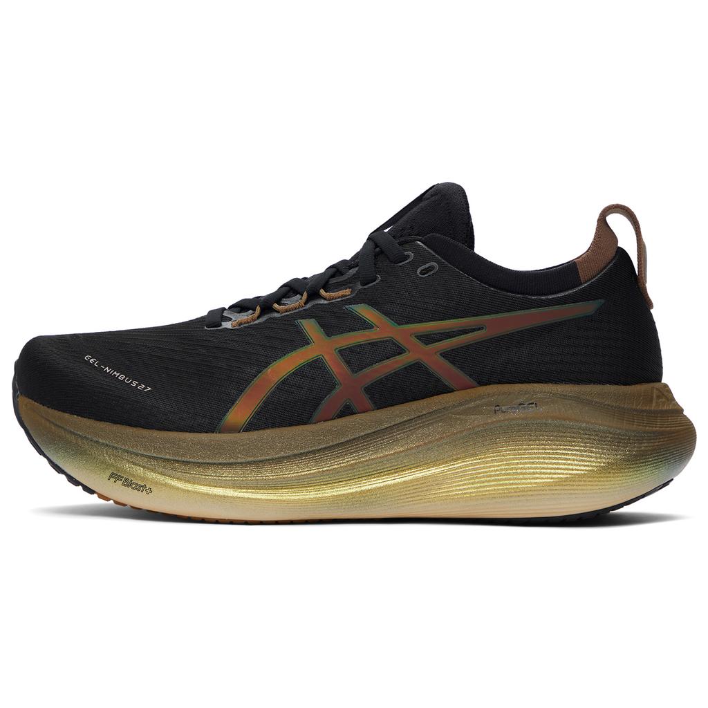 Asics Gel-Nimbus 27 Platinum Fashion Fabric Breathable Cushioning Shock Absorption Rebound Low-Top Marathon Running Shoes 1011C095-001