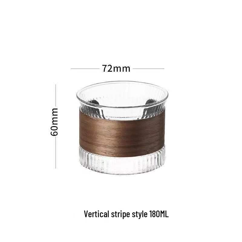 Japanese Heat-Resistant Borosilicate Glass Tea & Coffee Cup with Hammered Pattern - Anti-Scald, Insulated. 170ml