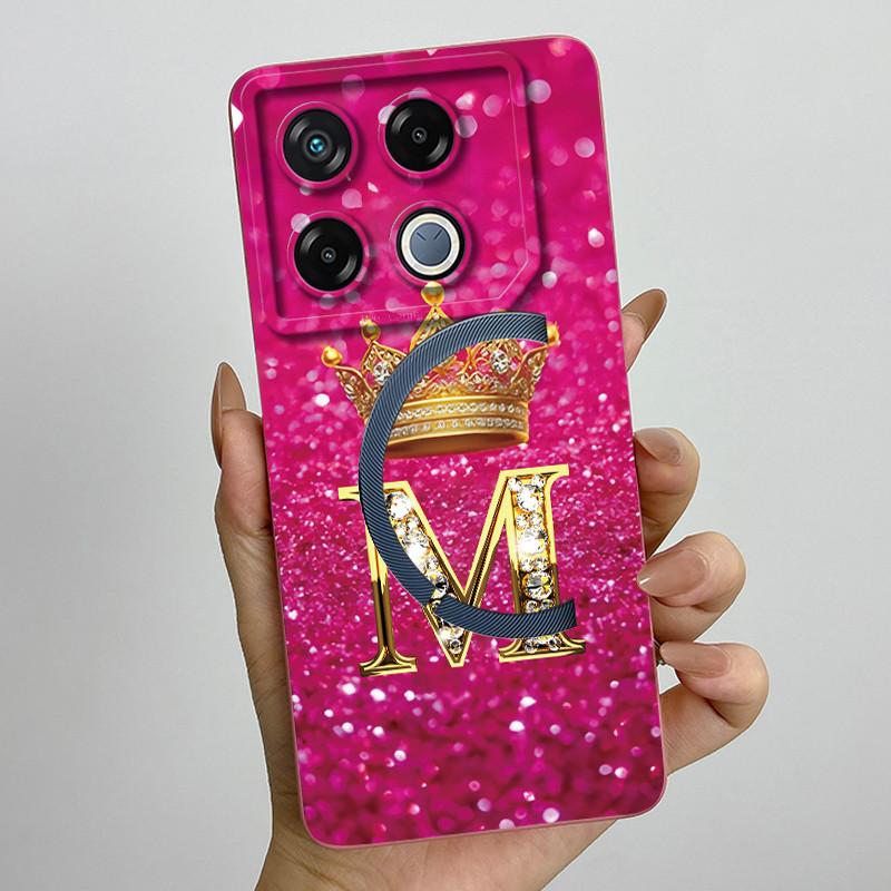 For Infinix GT 20 Pro Case Luxury Crown Letter Soft Silicone Back Cover For Infinix GT20 Pro GT20Pro Coque Infinix X6871 Fundas