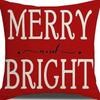 Christmas linen pillowcase, Santa Claus printed pillow, cushion cover, home living room decoration cushion cover