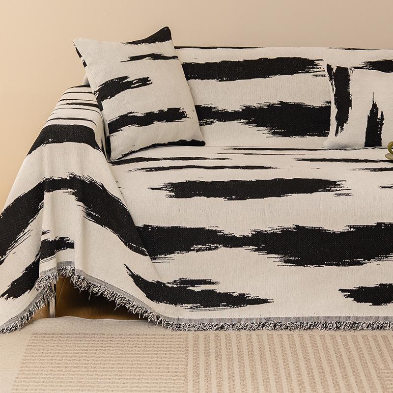 Ткань для чехла на диван в полоску из шенилла — фото 3