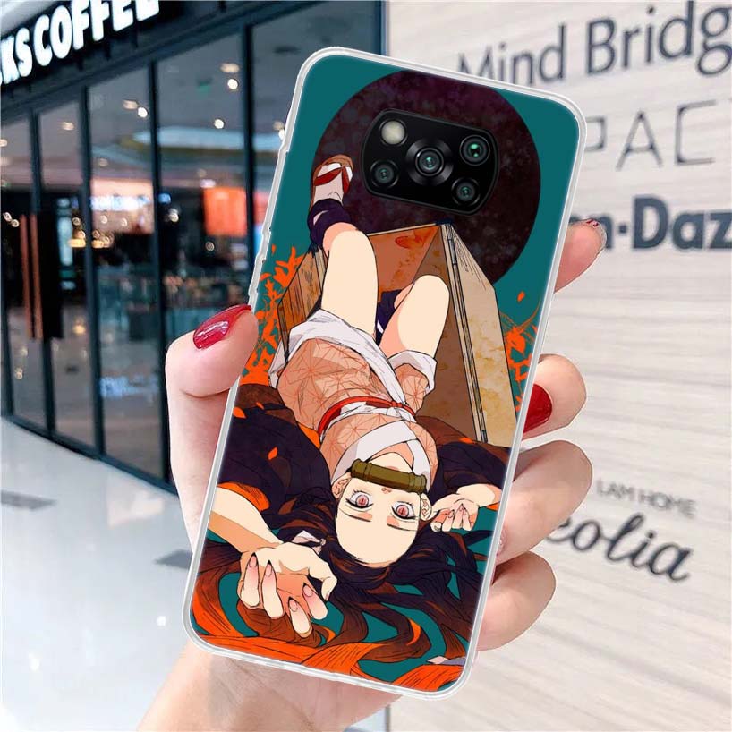 Demon Slayer Kamado Nezuko Phone Case For Xiaomi Poco X3 Nfc M3 F3 F1 Mi Note 10 Pro 11 Lite 9 8 CC9 9T 10T A3 A2 A1 11i Fundas