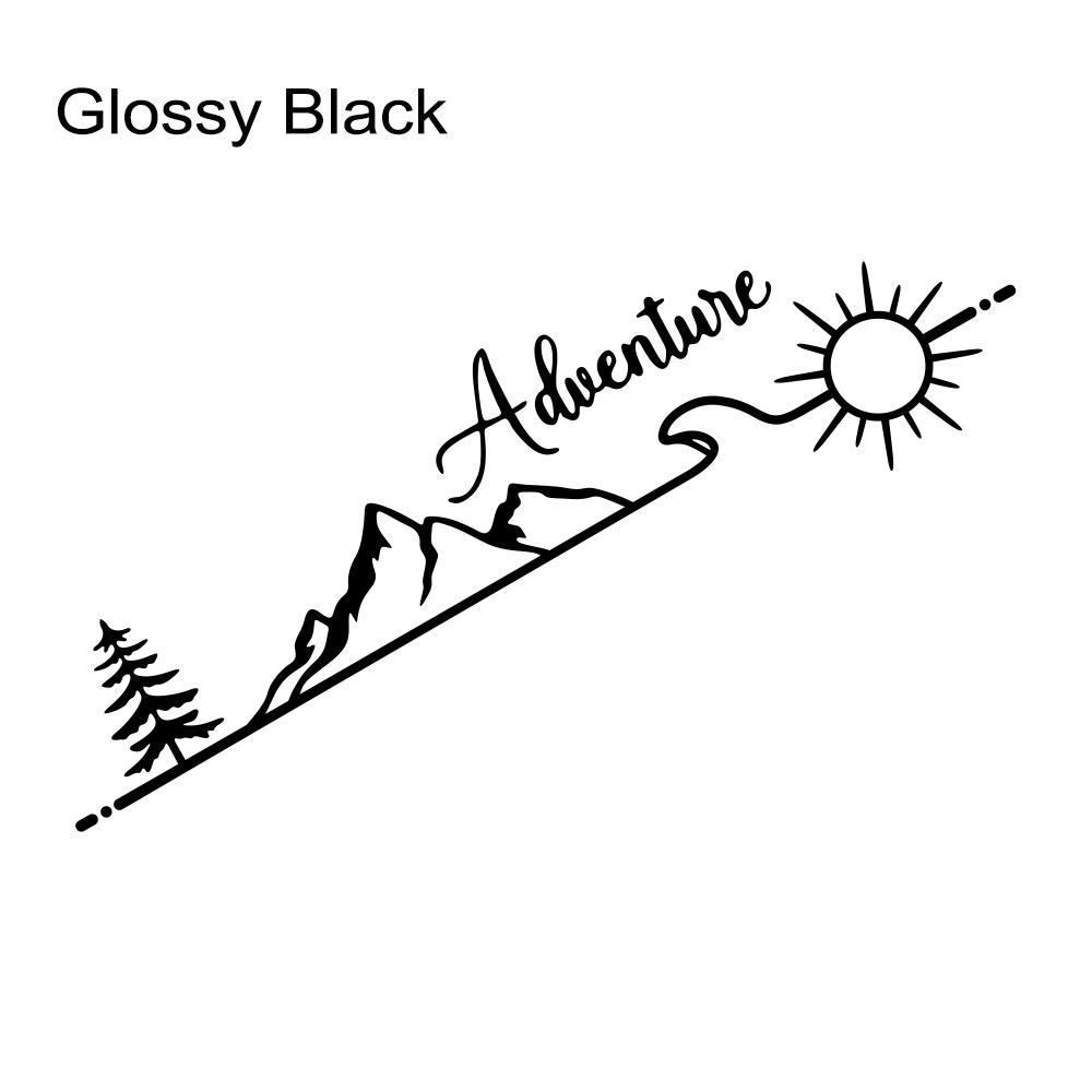 Adventure Mountain Forest Sun Cartoon Vinyl Decal Stickers for Cars RVs Camper Van Vehicle Graphic Decoration Auto Accessories 50cmx14.5cm