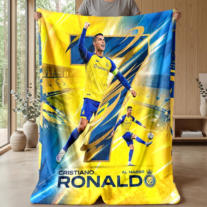 Cristiano Ronaldo Theme blanket Soft Flannel Blanket Plush Throw Blanket Cozy Sofa Bed Blanket for Home Decor