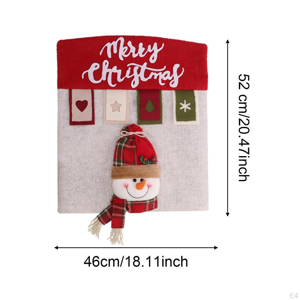 Christmas Back Chair Cover Protection Washable Sturdy Dining Decoration for Festival
