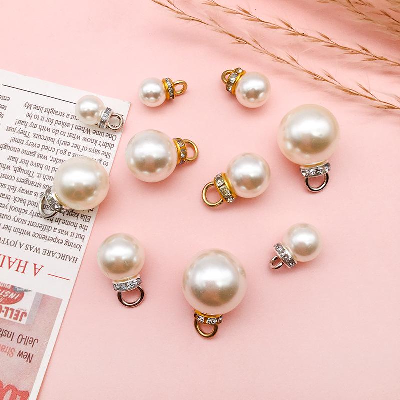50 KC Gold & White K Dot Diamond Pearl Hair & Clothing Accessories