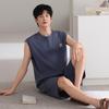 Men's Summer 2026 Modal Pajama Set - Lightweight Vest & Shorts for Home Wear