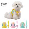 Adjustable Pet Walking Harness Small Dog and 59" Leash Set Breathable Mesh Puppy Vest with Durable Metal Clip 3D Flower Decor for Dogs Cats Outdoor