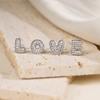 Exquisite Gold Plated Letter Stud Earrings With CZ Stone A Z Initials Fashion Jewelry For Women