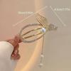 Large Fish Tail Tassel Twist Clip Horizontal Hairpin One-word Clip Fixer Back Of Head Hair Styling Tool