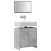 Mobile da Bagno con Specchio, Grigio Cemento