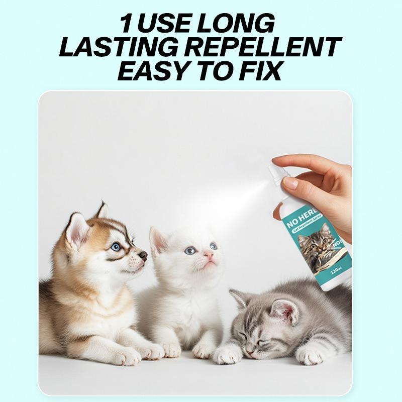 Long Lasting Cat Repellent Spray 120ml Non-Toxic Formula for Furniture Carpets Prevent Urine Marking Indoor Odor Neutralizer