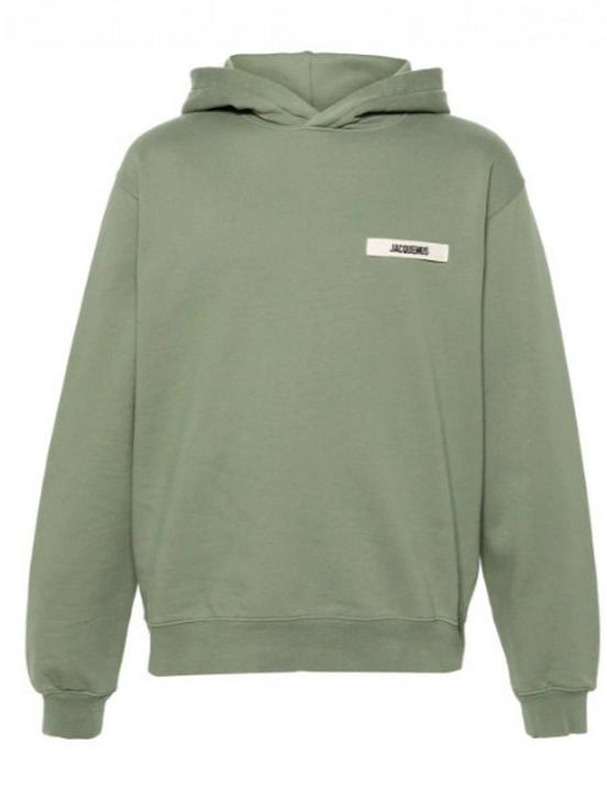 Men's Autumn Logo Embroidered Hooded Sweatshirt - Casual Loose Fit Pullover