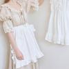 Ruffle Edge Work Apron White Short Apron Fashion Half Body Apron  For Flower Shop