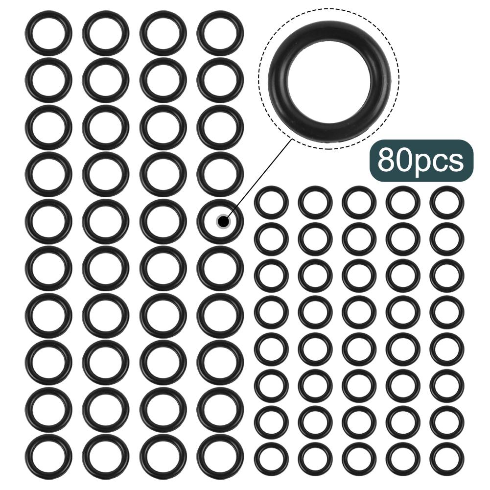 O Ring Assembly A Complete Kit Featuring Eighty Reliable Seals Sized Perfectly at One Quarter and Three Eighths Inches