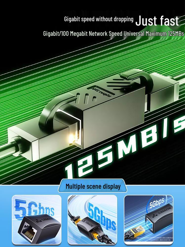Network Cable Coupler & Extender - Dual Pass Straight-Through Connector