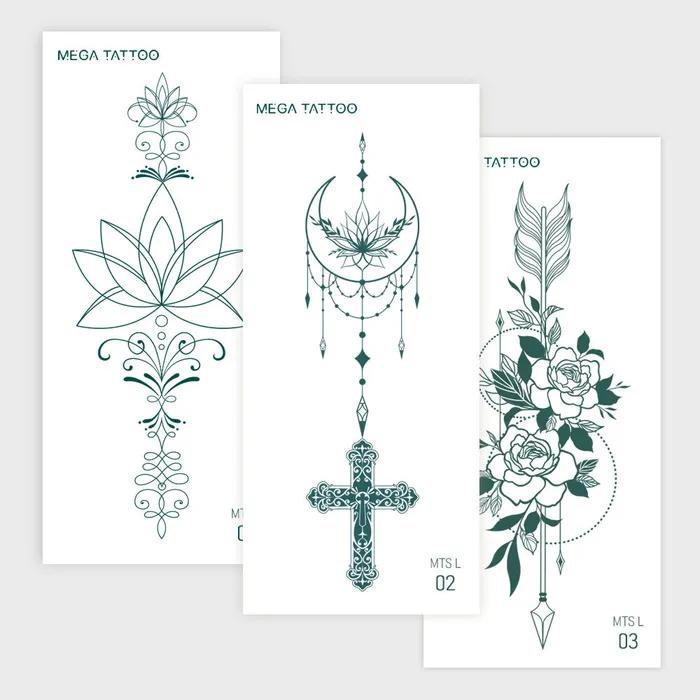 MEGA TATTOO Large Tattoo Stickers 3 Types (choose 1)