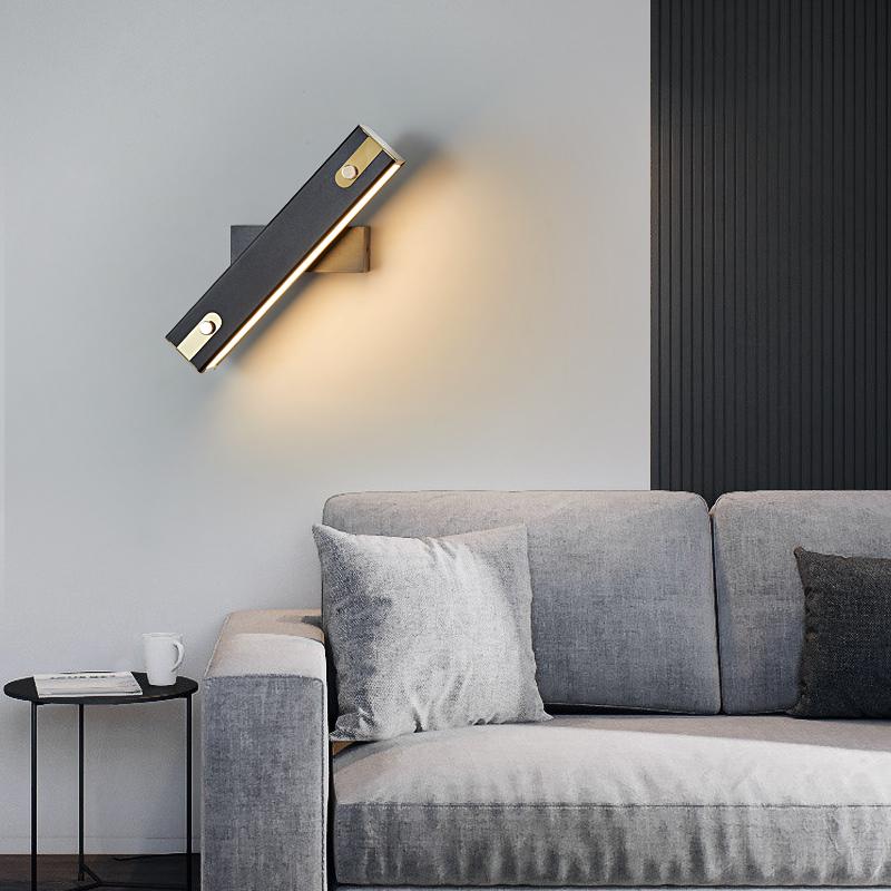 Moderní minimalistická LED nástěnná svítidla 350 stupňů nastavitelná otočná světla do podkroví ložnice nového domova interiérová dekorace osvětlení nástěnná svítidla