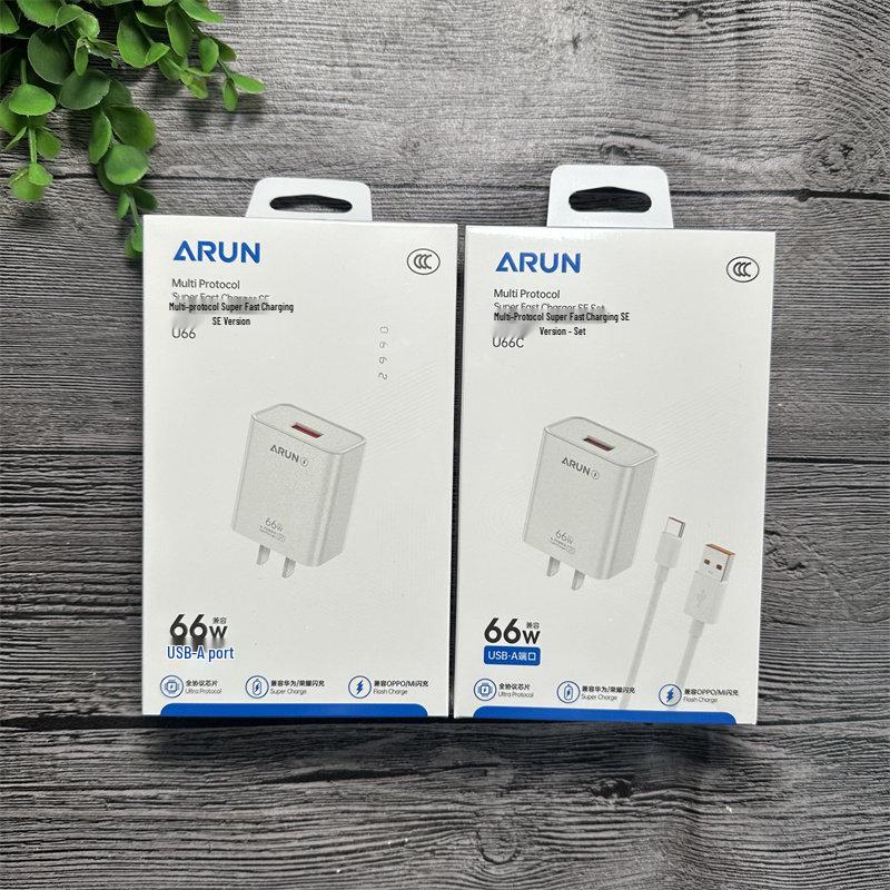 

Hailutong U66 Single Head Type-C Multi-Protocol Super Fast Mobile Charger Type-C Set