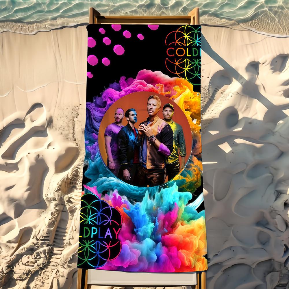 Band C-COLDPLAY Towel Beach Towel Travel Lightweight Skin Friendly for Pool Beach Camping Cruise Summer