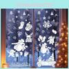 Christmas Window Decorations Pvc Static Cling With White Ornaments For Seasonal Celebration