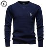 Polo Ralph Lauren 2025 Autumn and Winter Embroidery New Round Neck Fashionable Solid Color Sweater Men's High-quality Business Casual Knitted