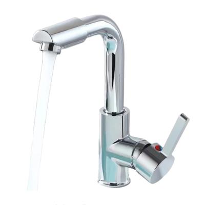 Badarmaturen 360° drehbar Wasserhahn Einhebelmischer Heiß- und Kaltwassermischer Edelstahl Bad Küchenspüle Wasserhahn