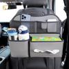 Sancaral Autositzrücken für hintere Aufbewahrungstasche mit Getränke-Taschentuch und Kopfstütze für Reise-Tasche, Leder, Sitze, Halter, Box, Haken, Halterung, Im Auto