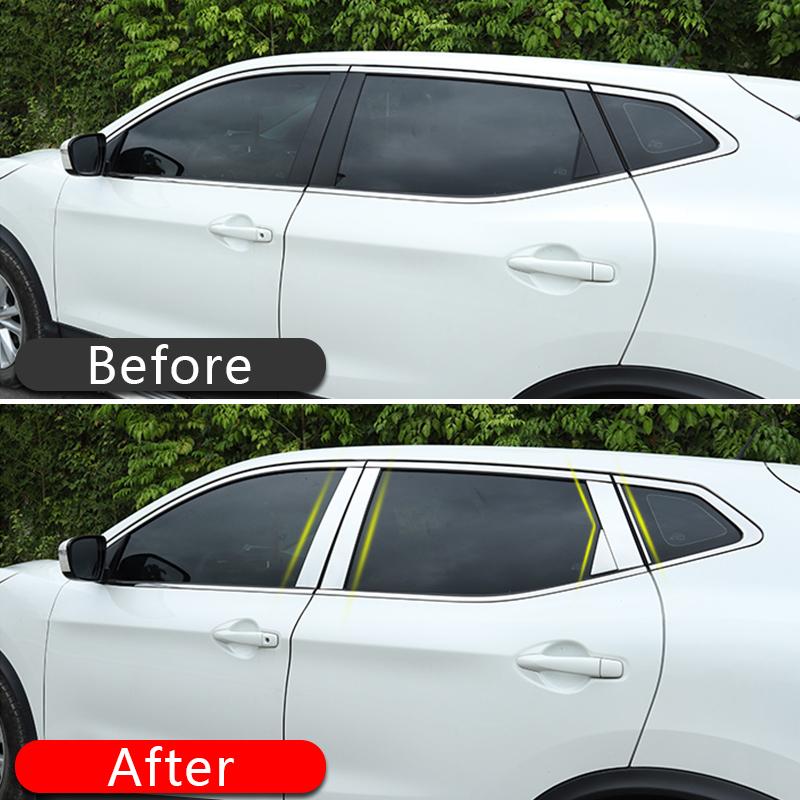 Abw For Nissan Qashqai J11 2014 2015 2016 2017 2018 Stainless Steel Car Window Pillar Post Strip Trim Accessories